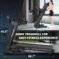thumbnail image 5 of FYC 400lb Capacity 3.5 HP Treadmill with 15% Auto Incline for Home - Heavy Duty Foldable Treadmill with APP/Bluetooth - 18 Inch Wide Belt Folding Treadmill, 5 of 8