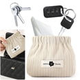 thumbnail image 2 of Bolsa De Almacenamiento Organizador elástico de pana para corbatas de pelo, bonita bolsa de maquillaje de viaje para mujeres y niñas Likrtyny Para estrenar, 2 of 6