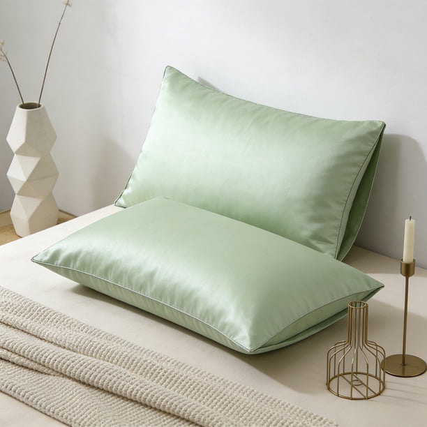 Fundas de almohada de terciopelo Sobres Estilo 2 pack • Fundas refrescantes para almohadas de verano • Ropa de cama suave para el pelo y vegana para suavizar arrugas