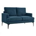 thumbnail image 2 of Modway Evermore Metal and Upholstered Fabric Loveseat in Azure Blue, 2 of 5