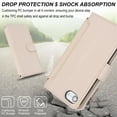 thumbnail image 5 of ELEHOLD for iPhone 7/8/SE 2022 & 2020 PU Leather Wallet Case, with Card Holder Strap Shoulder Lanyard for Women Men, Durable Zipper Kickstand Cover for iPhone 7 / 8 / SE 2022 & 2020,White, 5 of 10