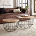 thumbnail image 3 of Liberty Furniture Akins Brown Metal Nesting Caged Accent Tables, 3 of 9