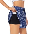 thumbnail image 1 of Balery Beautiful Snowflake Butterfly Pantalones cortos deportivos para mujer con forro y dos bolsillos, elásticos, para entrenamiento, gimnasio, yoga-X-Large, 1 of 7