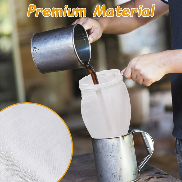 Jetcloudlive 3-Pc Nut Milk Bags, Cheese Cloth, Fine Mesh Jetcloudlive 3-Pc Nut Milk Bags, Cheese Cloth, Fine Mesh