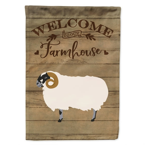 Caroline's Treasures CK6917GF Scottish Blackface Sheep Welcome Flag Garden Size , Small, multicolor