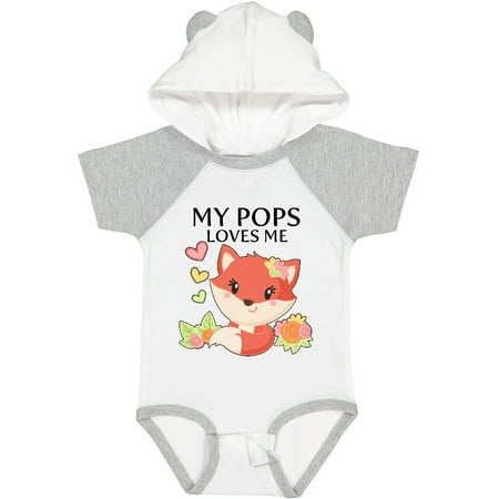 

Inktastic My Pops Loves Me- Little Fox Gift Baby Boy or Baby Girl Bodysuit
