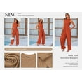 thumbnail image 7 of PRETTYGARDEN Womens Summer Jumpsuits Dressy Casual One Piece Outfits Sleeveless Mock Neck Wide Leg Pants Rompers with Pockets, 7 of 7