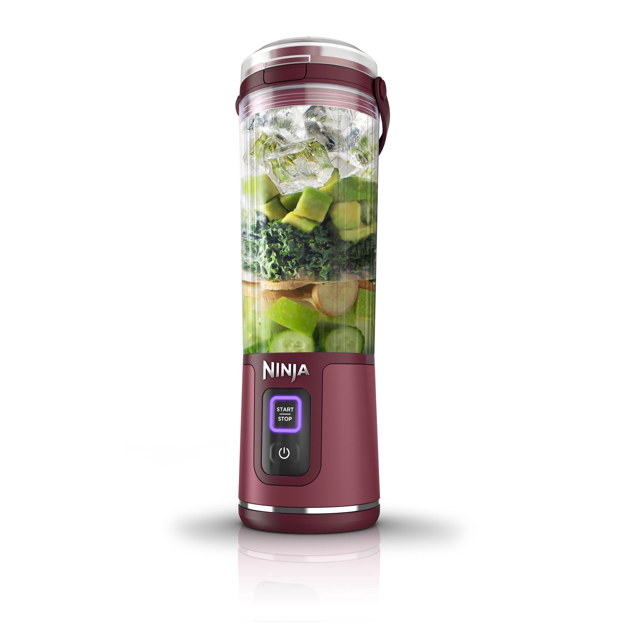 Ninja Blast Portable Personal 18 Oz Blender w/ Leak Proof & Easy Sip Lid, Rechargeable Base, BC151CR Cranberry Red