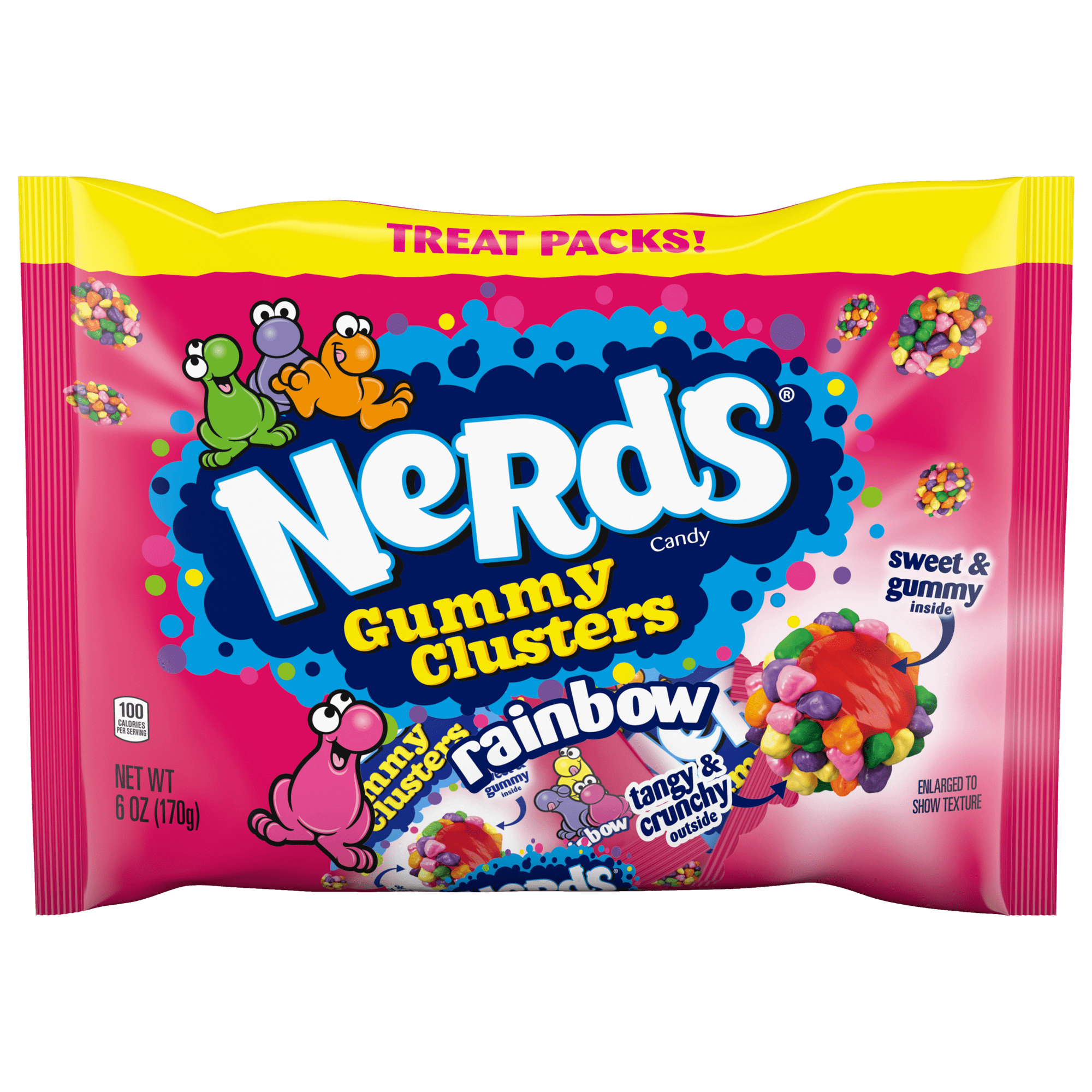 Nerds Gummy Clusters, Rainbow Candy, 6 oz Treat Packs, 12 Count