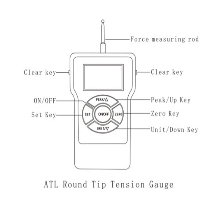 Digital Push Pull Force Meter Electronic Tension Gauge Digital Tension ...