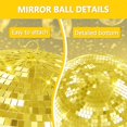 thumbnail image 5 of Lanzxjv Disco Ball, 12"/16"/20" Mirror Disco Ball for DJ Club Party Live Stage Wedding Home Decor, Light Effect Mirror Ball with Hanging Ring (Goden, Pink), 5 of 6