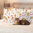 thumbnail image 3 of Orange Leaves Fall Outdoor Waterproof Pillow Covers, Branches Birds Pine Cones Decorative Rectangle Throw Pillowcase Sofa Cushion Sham for Patio/Couch/Chair, 20"x12" 2 Pack, 3 of 8