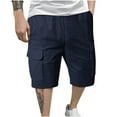 thumbnail image 2 of QATAINLAV Men's Cargo Shorts 2025 Summer Casual Drawstring Hiking Shorts Relaxed Fit Going Out Shorts Basic Solid Work Shorts with Multi Pockets Ofertas Relampago de Hoy Navy S, 2 of 7