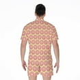 thumbnail image 2 of Pink Glazed Donut Pattern Short Sleeve Men'S Rompers, Food Lover Casual Summer Jumpsuits Outfit, 2 of 4