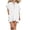 White, variant on Smsaxvxz Summer Dresses for Women Fashion Solid V Neck Ruffle Short Sleeve Casual Loose Pocket T-Shirt Dress Gray XL