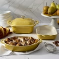 thumbnail image 2 of Staub Ceramic 4-pc Baking Pans Set, Casserole Dish with Lid, Brownie Pan, Citron, 2 of 7