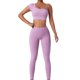 thumbnail image 1 of Gibobby Conjunto de Entrenamiento para Mujer Conjunto de ropa de yoga Moda Sexy Correr al libre Sentido desnudo de la ropa deportiva Ropa deportiva ajustada de secado rápido(Rosa, A), 1 of 5