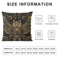 thumbnail image 5 of Orinice Owl Wings Pattern Graphic Decorative Cushion Throw Pillow Cover for Home Couch Living Room Sofa - Short Plush Material, Zipper Closure, 1PC 24x24in, 5 of 5