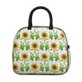 thumbnail image 4 of Insulated Lunch Bag for Women, Floral Print Oxford Fabric Lunch Box, Leakproof Thermal Cooler Tote for Work, School & Picnic, Sunflower Floral Print, 4 of 5