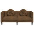 thumbnail image 2 of vidaXL Sofa avec Coussins 2 Places Brun Similicuir Suédé, 2 of 5