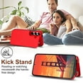 thumbnail image 3 of Crossbody Wallet Case for Samsung Galaxy S25, RFID Blocking Premium PU Leather Shoulder Strap Lanyard Shockproof Magnetic Cover with Card Holder Kickstand Case for Samsung Galaxy S25, Red, 3 of 8