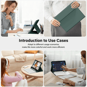 Kenke iPad (A16) 11th Generation 11 inch 2025 Keyboard Case,Case for iPad 10th Generation 10.9 inch 2022 Bluetooth Detachable -with Pencil Holder - Flip Stand Case - Keyboard Case, Dark Green