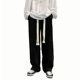 thumbnail image 1 of Puntoco Pantalones holgados de color liso con bolsillos y cordón ajustable para hombre, 1 of 6