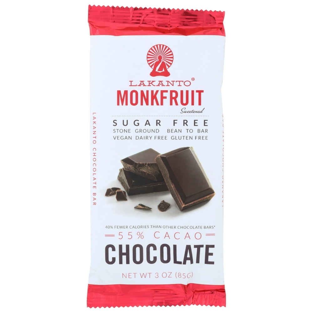 Lakanto Chocolate Bar 55 Cocoa , 3 Oz