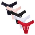 thumbnail image 5 of UTTOASFAY Women'S String Trousers Pack Lace Soft Lingerie Underwear Pack of 5 Red 12(XXL), 5 of 5