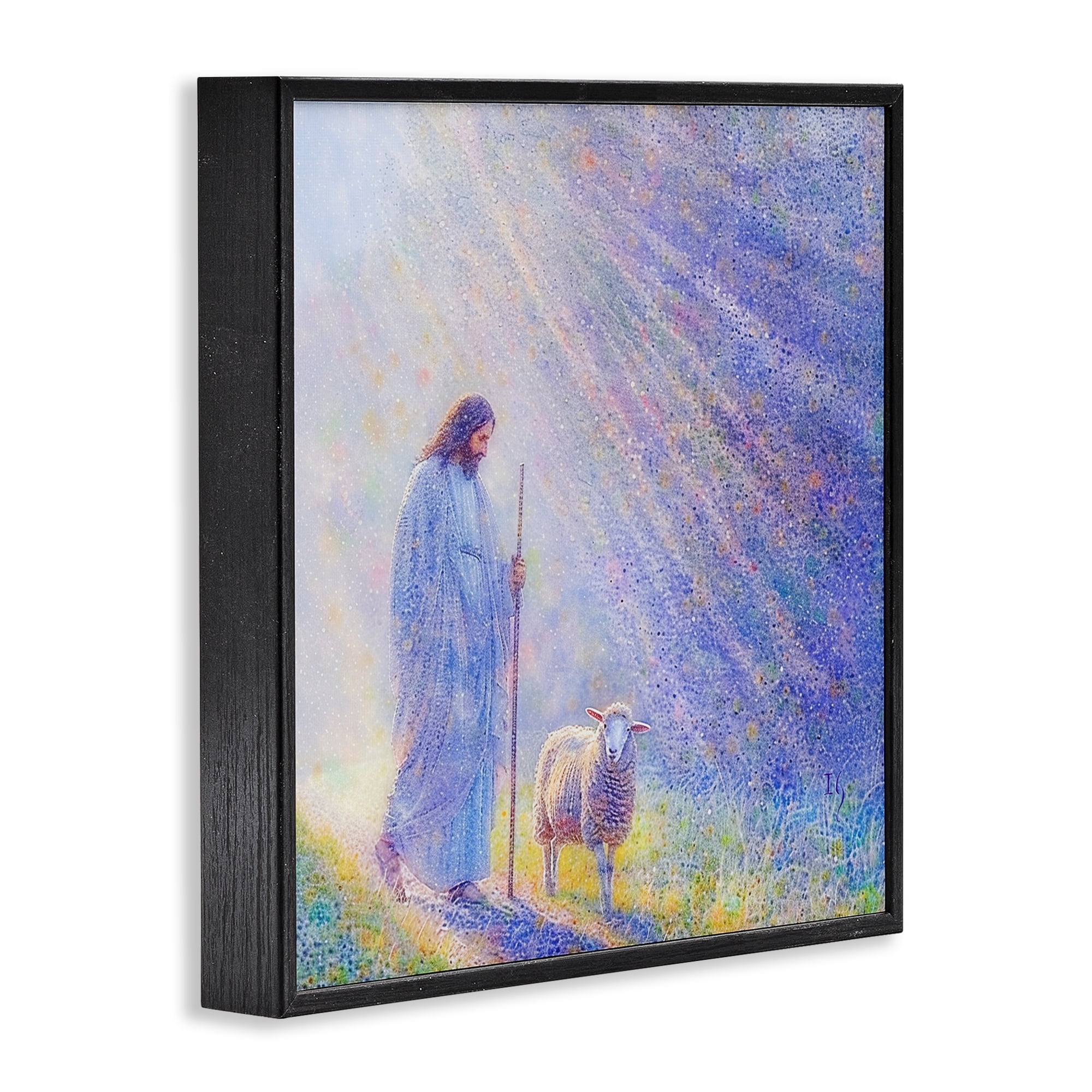 Guiding Light Shepherd Black Framed Giclee Art, design by Ivan Guaderrama