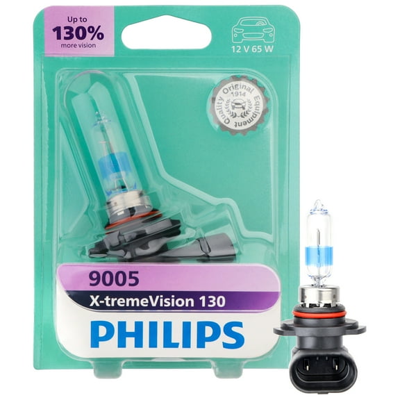 Philips X-tremeVision 130 9005 Halogen Headlight Bulb, 1 pack, Fits Select Vehicles