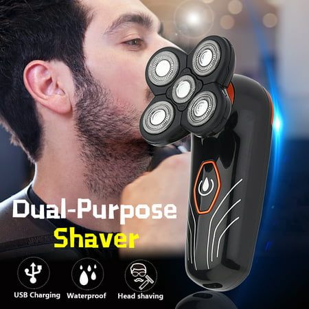 Men's Electric Hair Beard Shaver Bald Eagle Remover Clipper Cordless Razor Trimmer 5 Head OR 1 PC Replacement Shaver
