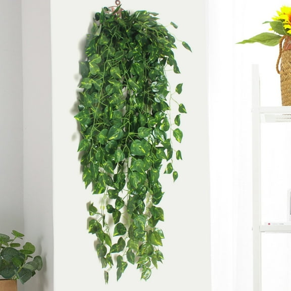 Artificial Ivy Garland, 2 Bunch Fake Ivy Leaves Hanging Vine Leaves Garland Fake Plant for Wedding Party Garden Wall Decoration