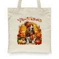thumbnail image 2 of Happy Thanksgiving Basset Hound Give Thanks Fall Beanie Scarf Welcome Canvas Tote Bag Bassets Dog Breed Lovers Gifts Idea Reusable Shopping Grocery Bag - 00020, 2 of 5