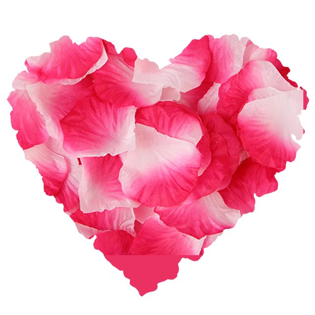 Pétalos de rosa de tela no tejida Pétalos de rosa simulados Decoración floral para fiesta de bodas - 2200 PCS