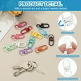 thumbnail image 3 of Uxcell Swivel Lobster Clasp, Metal Swivel Clasp Hooks Snap Clips Lanyard Claw Clasps Key Chain Making Kit for DIY Crafts Purse Bag Connector Hardware White, 3 of 6
