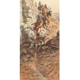 thumbnail image 2 of Russell, Charles Marion 18x32 Gold Ornate Wood Framed with Double Matting Museum Art Print Titled - Indian Scouting Party, 2 of 4