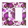 thumbnail image 2 of Metal Light Switch Plate Outlet Cover (Butterfly Purple - Single Toggle Single Rocker), 2 of 2