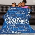 thumbnail image 2 of Custom Blanket with Name Personalized Blankets for Kids Adult Boys Girls Flannel Monogrammed Customized Blankets Throw (40''''x50''''), 2 of 6