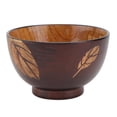 thumbnail image 1 of 1PC Creative Leaf Wooden Bowl Solid Wood Bowl Multi-purpose Wood Bowl (Coffee), 1 of 9