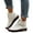 White, variant on Women's Ankle Boots Lace up Winter Hiking Work Combat Booties Waterproof Casual Slip on Shoes