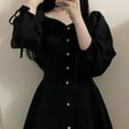 thumbnail image 4 of Vestidos casuales holgados de manga larga con pliegues para otoño para mujer de Laklulu, XL, 4 of 6