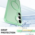 thumbnail image 3 of Magnetic Designed for Samsang Galaxy S24 Case [Military-Grade Drop Tested] [Compatible with Magnet] Slim Frosted Case for Galaxy S24 Case Phone Case (6.2"), Light Green, 3 of 12