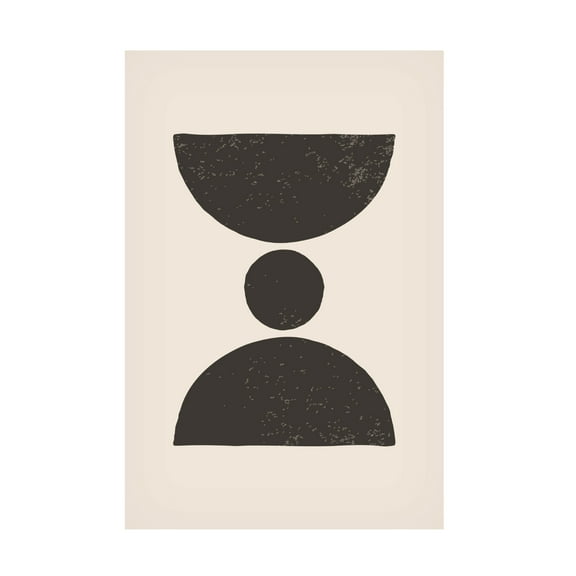 Trademark Fine Art jay stanley Black Abstract Shapes Series 3 Canvas Wall Art