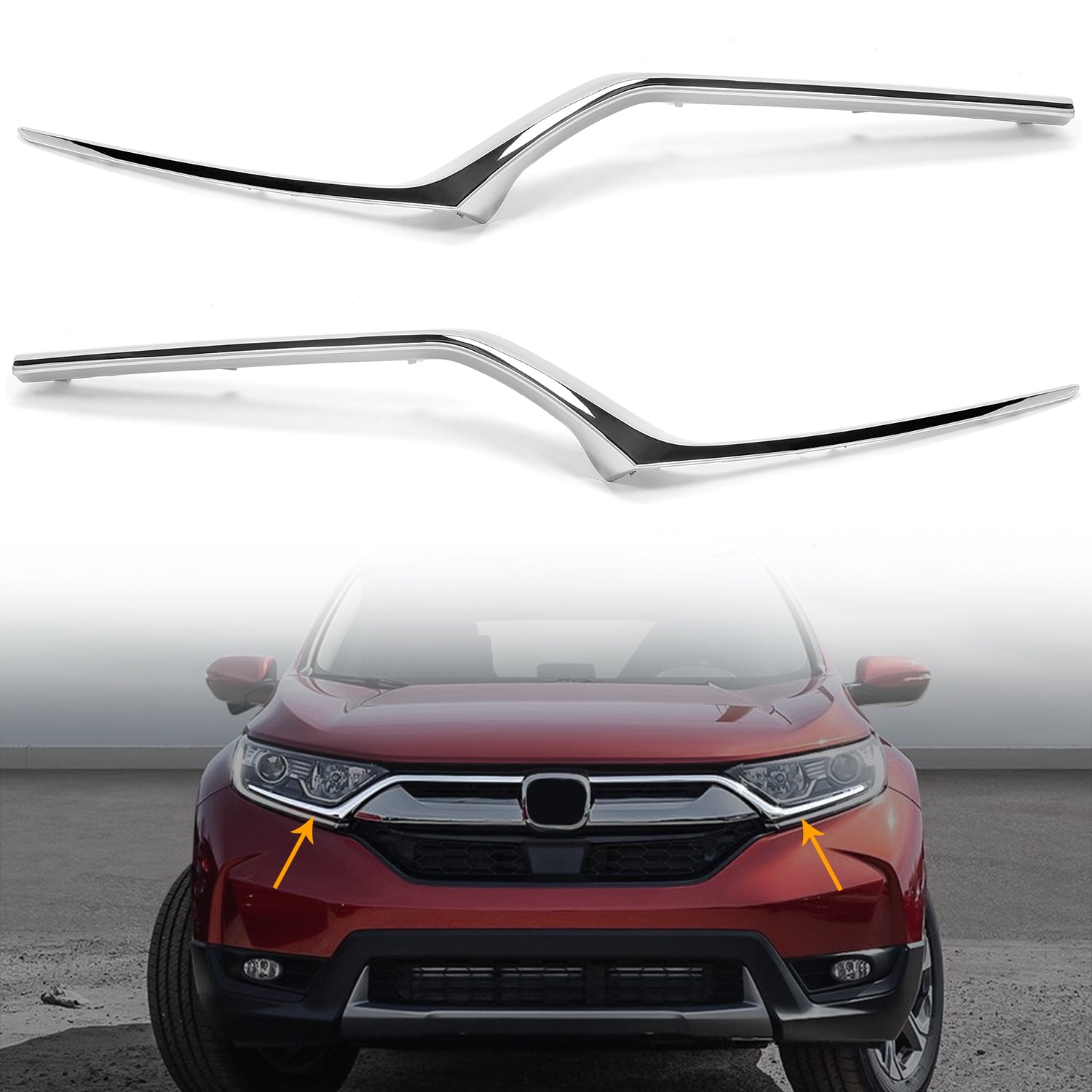 Kojem Headlight Molding for 2017 2018 2019 Honda CRV Front Bumper Head