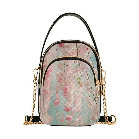 DIXRUYEE Cross Body Fashion Shoulder Waist Purse Bags Blossoming Serenity Pocket Handbags