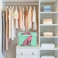 thumbnail image 4 of Yayeee Collapsible Cube Storage Bin with Lid Fabric Closet Decorative Basket with Handles, Pink Cheetah, 4 of 7