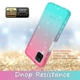 thumbnail image 5 of Samsung Galaxy A22 5G Case With Built-in Screen Protector, Rosebono Hybrid Glitter Sparkle Transparent Colorful Gradient TPU Skin Cover 360 Protection Case For Samsung Galaxy A22 5G (Pink/Teal), 5 of 5