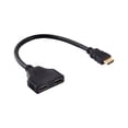thumbnail image 1 of Divisor de Cable HDMI ANGGREK Hembra a 2 Hembra Negro 30 cm, 1 of 8