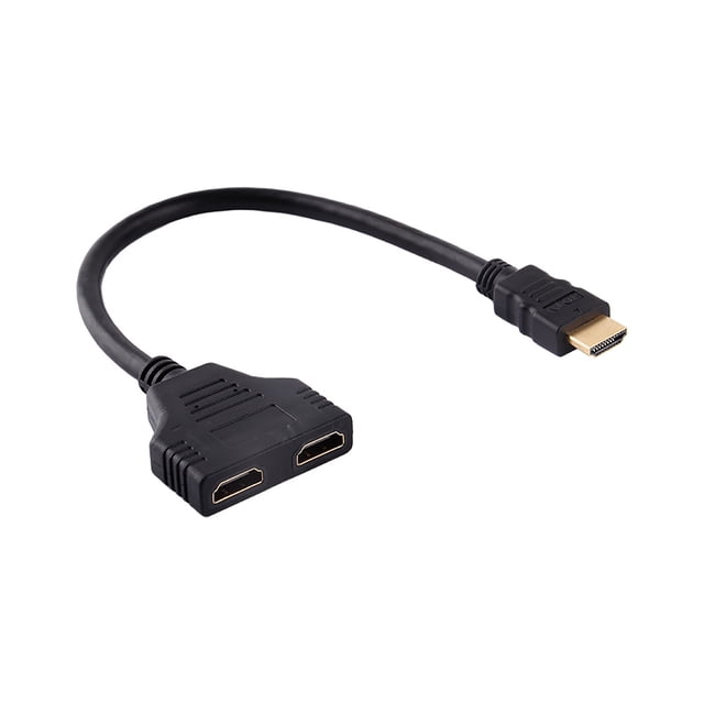 Divisor de Cable HDMI ANGGREK Hembra a 2 Hembra Negro 30 cm